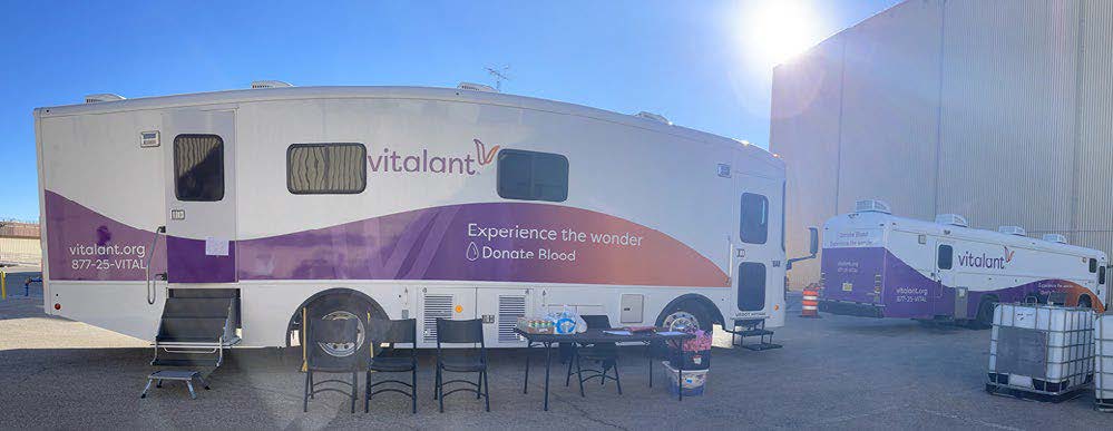 Vitalant blood drive vehicles